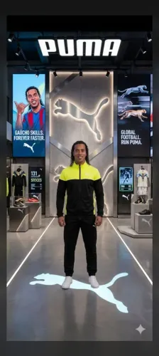 Agasalho Masculino Puma Preto/Verde - NOVO - ORIGINAL- Tamanho G