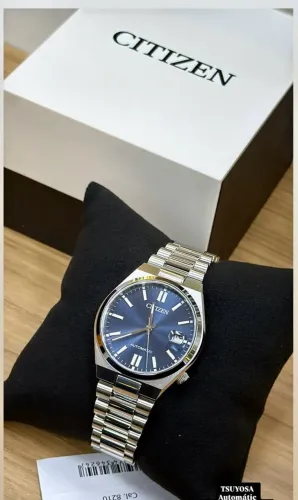 Citizen NJ0150-56L Tsuyosa Automático Azul - vidro de safira na frente e traseiro - Novo