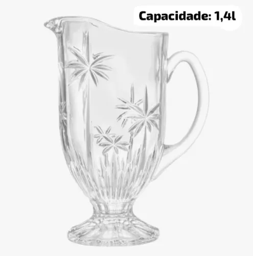 Jarra de Cristal Wolff Palm Tree 1,4L Transparente