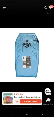 Prancha BodyBoard Média 86 x 48 Infantil Adolescente Praia Piscina Qualidade Premium