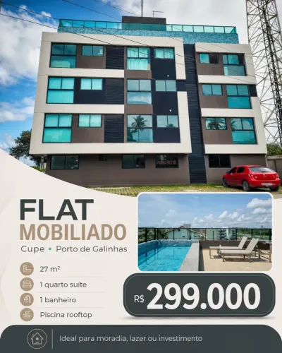 Flat emPorto de galinhas