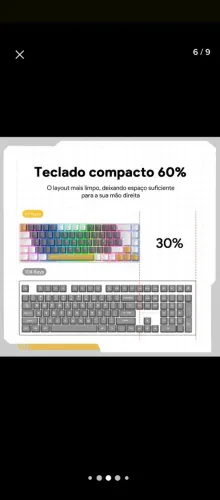 teclado mecânico zifriend tk68 switch brown