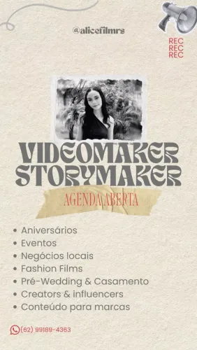 Videomaker em Goiânia| eventos, reels e fashion filmrs