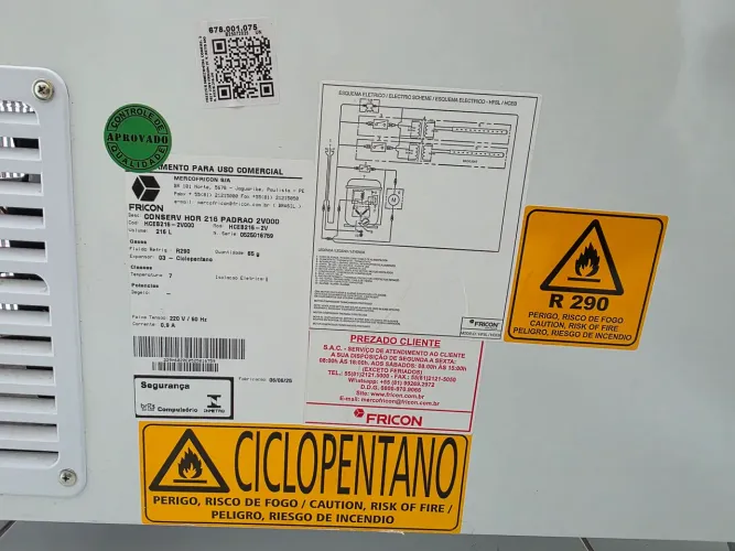 Vendo freezer horizontal expositor seminovo na garantia e NF.