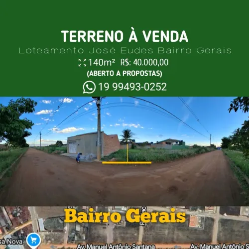 Terreno a venda e para propostas 7x20 140m² 