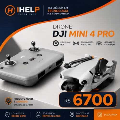 DRONE DJI MINI 4 PRO SEM TELA