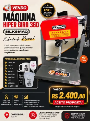 Máquina Silksmaq Hiper giro 360