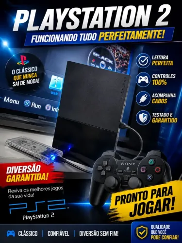 PlayStation PS2 completo funcionando cd