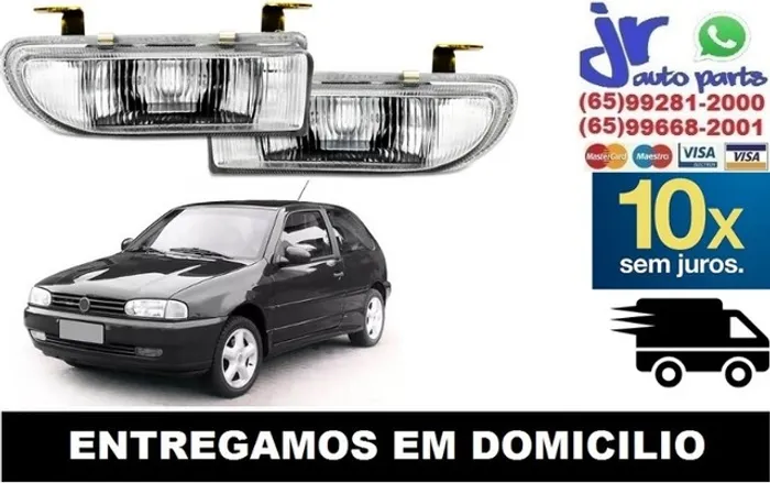 Par farol de milha gol G2 bola Auxiliar Neblina 