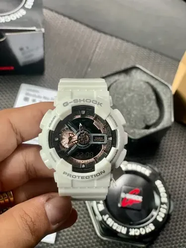 Relógio Casio Gshock branco na caixa completo 