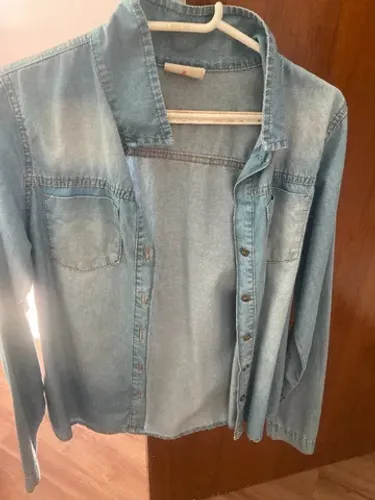 camisa jeans feminina