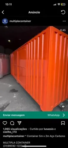 Vendo contêiner para obras