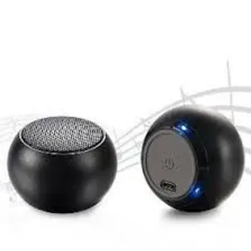Mini Caixa de Som Bluetooth Metal Amplificada Mini Speaker 3w (Preto)