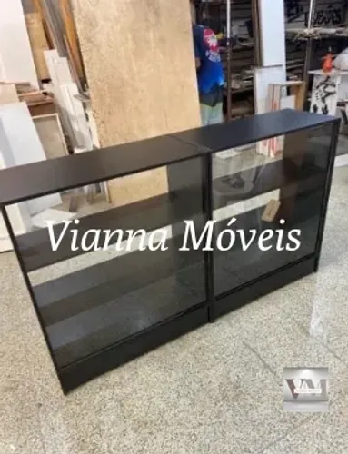 2 Balcões Vitrine Preto - Direto da Fábrica