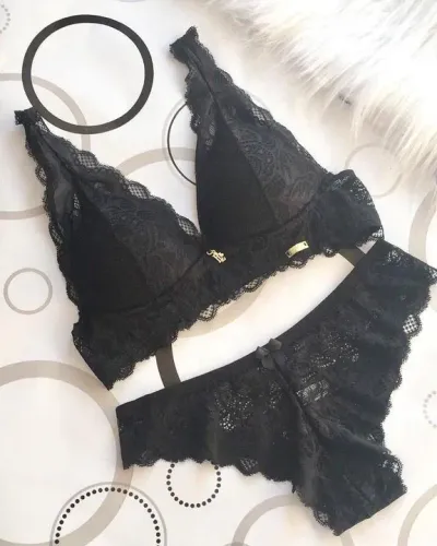 Conjunto sutiã com bojo sutiã e calcinha lingerie