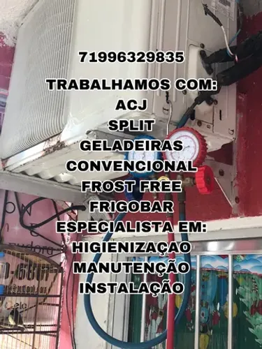 Geladeira ar condicionado e freezer 