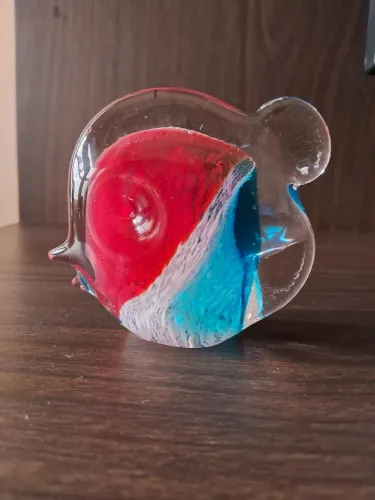 Peso de papel em vidro Murano 