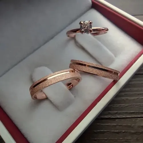 Alianças de Casamento em Banhado Rosé 