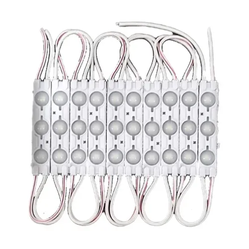 Kit 20 Módulos de Led 3-Leds 12v Lente 160º 7025 Branco Frio Samsung