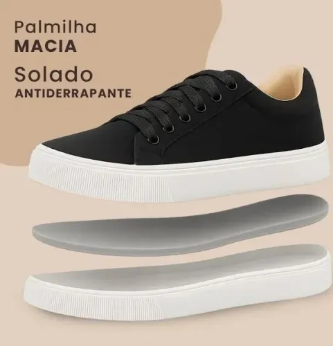 tênis feminino sintético antiderrapante preto número 35 itzy