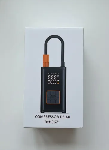 Mini Bomba Encher Pneu Compressor Calibrador Carro Moto Bike