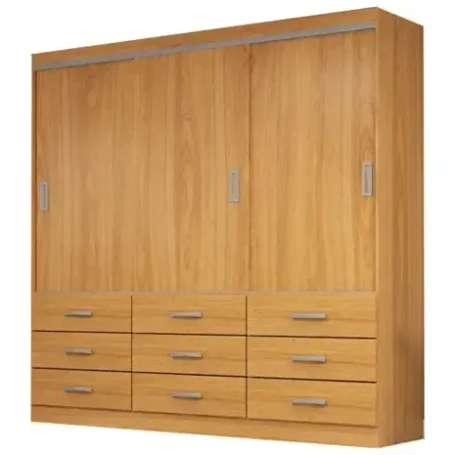 Guarda Roupa Isabela 3Pts 9Gvs Evidencia Cinamomo - Entrega Rápida!