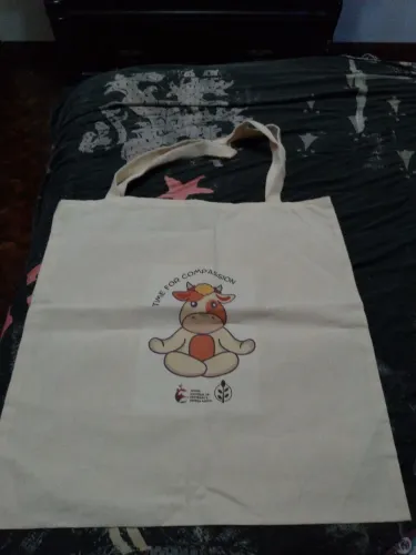 Bolsa com temática vegana