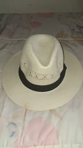 Chapéu Panamá Bege com faixa preta