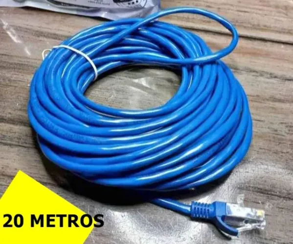 (Novos) Cabo de Internet, Cabo de rede 20 metros, entregamos, ac. cartões e Pix