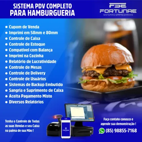 SUA HAMBURGUERIA MERECE UM SISTEMA COMPLETO