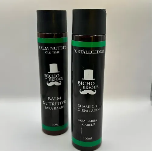 Kit para barba e cabelo Bicho de Bigode - Anti Caspa 