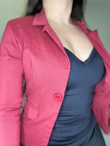 Blazer vermelho elegante P