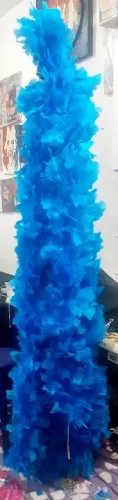 vendo 05 estola plumas de penas azul - Luxo e estilo!