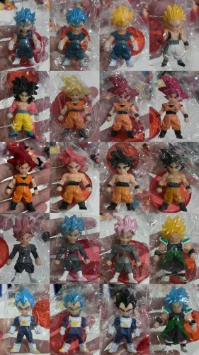 Miniatura dragon ball z action figure 8cm - 13,00 cada - compre 5 ganhe 1