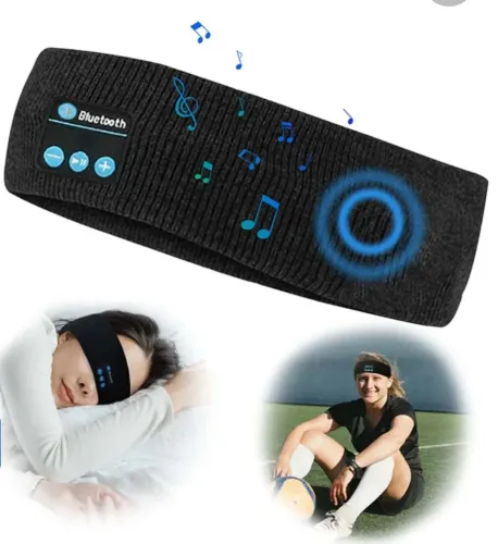 Fone Bluetooth Faixa de Cabeça - Perfeito para Treinos e Relaxamento!