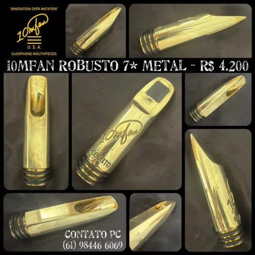 Boquilha para Sax Tenor - 10mFan Robusto 7* METAL