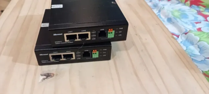Dois Conversores de Mídia VDSL Micronet VDSL 3501C CO/CPE