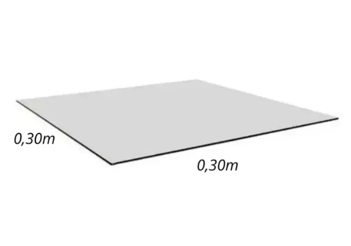 Vidro Modulado 30x30 Temperado 4mm Kit 6 Unid