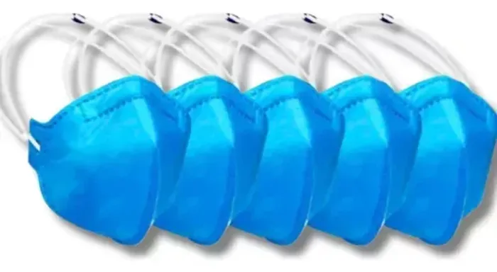 5 Máscara Descartável Pff2 Dobrável Clipe Nasal Elástico Tnt