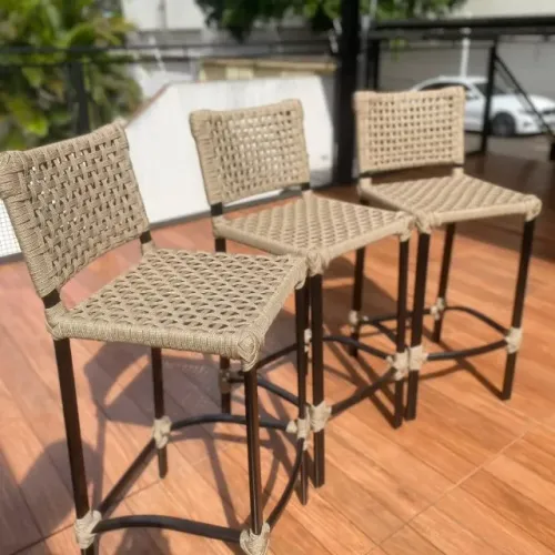BANQUETA CLASSICK DE CORDA NÁUTICA P/ BANCADA, ILHA GOURMET, BALCÃO (UND)