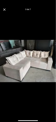 Sofá de Canto Bege Novo/ sofá barato / entrega rápida