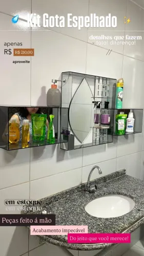 Kit espelho gota 