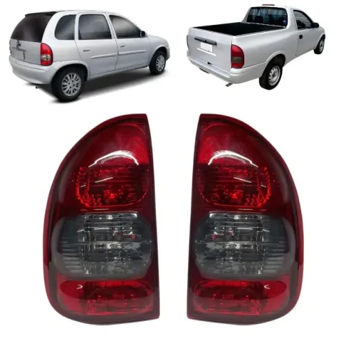 Par lanterna Corsa 00/02 hatch fume 