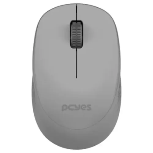 Mouse Office PCYes Mover Cinza, 1600Dpi, 2.4Ghz, Silent Click, Sem Fio - PMMWSCGY