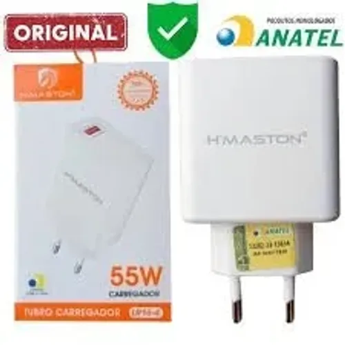 Fonte Carregador Turbo USB 55w Hmaston Cabeção para Celular