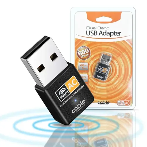 Receptor Wirelless adaptador Wifi Dual Band 2.4Ghz e 5.8Ghz 600mbps