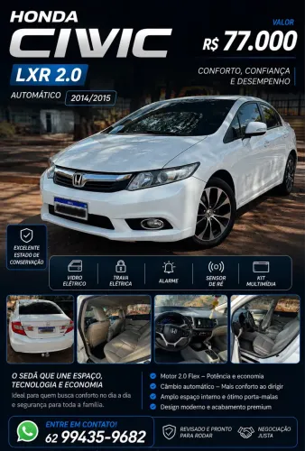 Honda Civic Sedan LXR 2.0 Flexone 16V Aut. 4P 2015