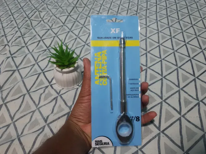Antena corta pipa para moto 
