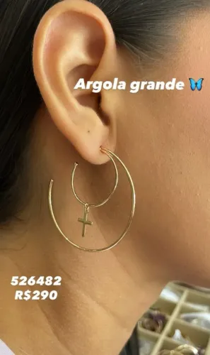 Argola, grande, Rommanel
