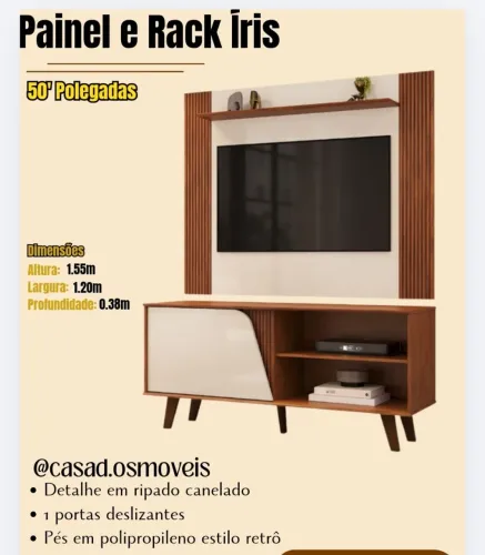 Conjunto Rack com painel Íris 